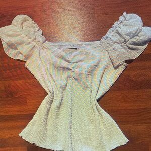 Elegant White Puff Sleeve Top